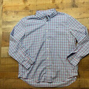 Men's Vineyard Vines Plaid Shirt Red, White and Blue size XXL